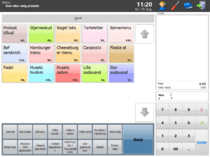 Skaermbillede-restaurant skærmbillede novipos kassasystem restaurant