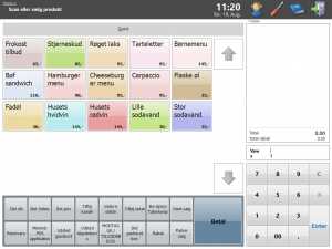 bizsys kassesystem skærmbillede
